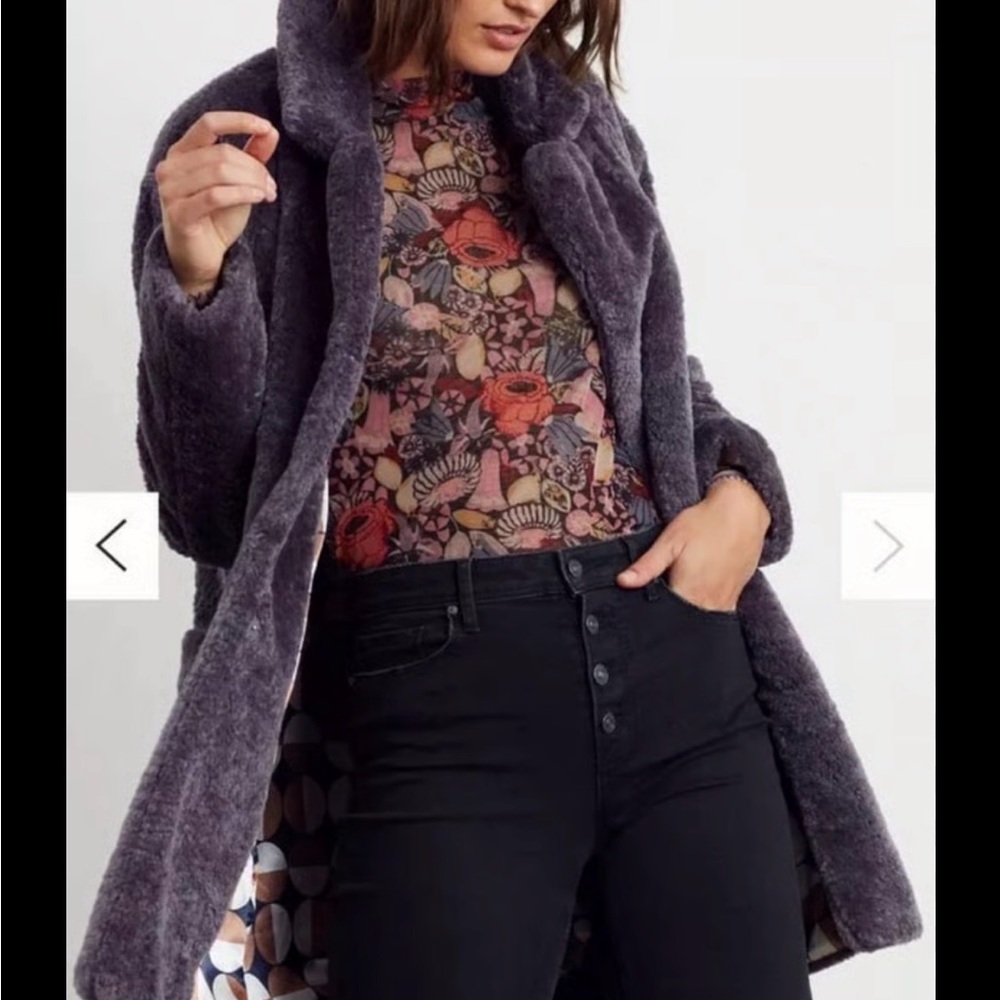 Maeve Anthropology Plush Coat
